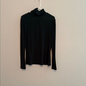 Moda International Black Long-Sleeve Turtleneck Top